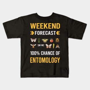 Weekend Forecast Entomology Entomologist Insect Insects Bug Bugs Kids T-Shirt